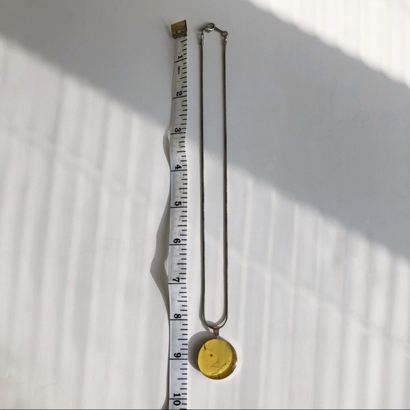 Vintage Rabbit Art Resin Pendant Chain Necklace - Picture 4 of 9